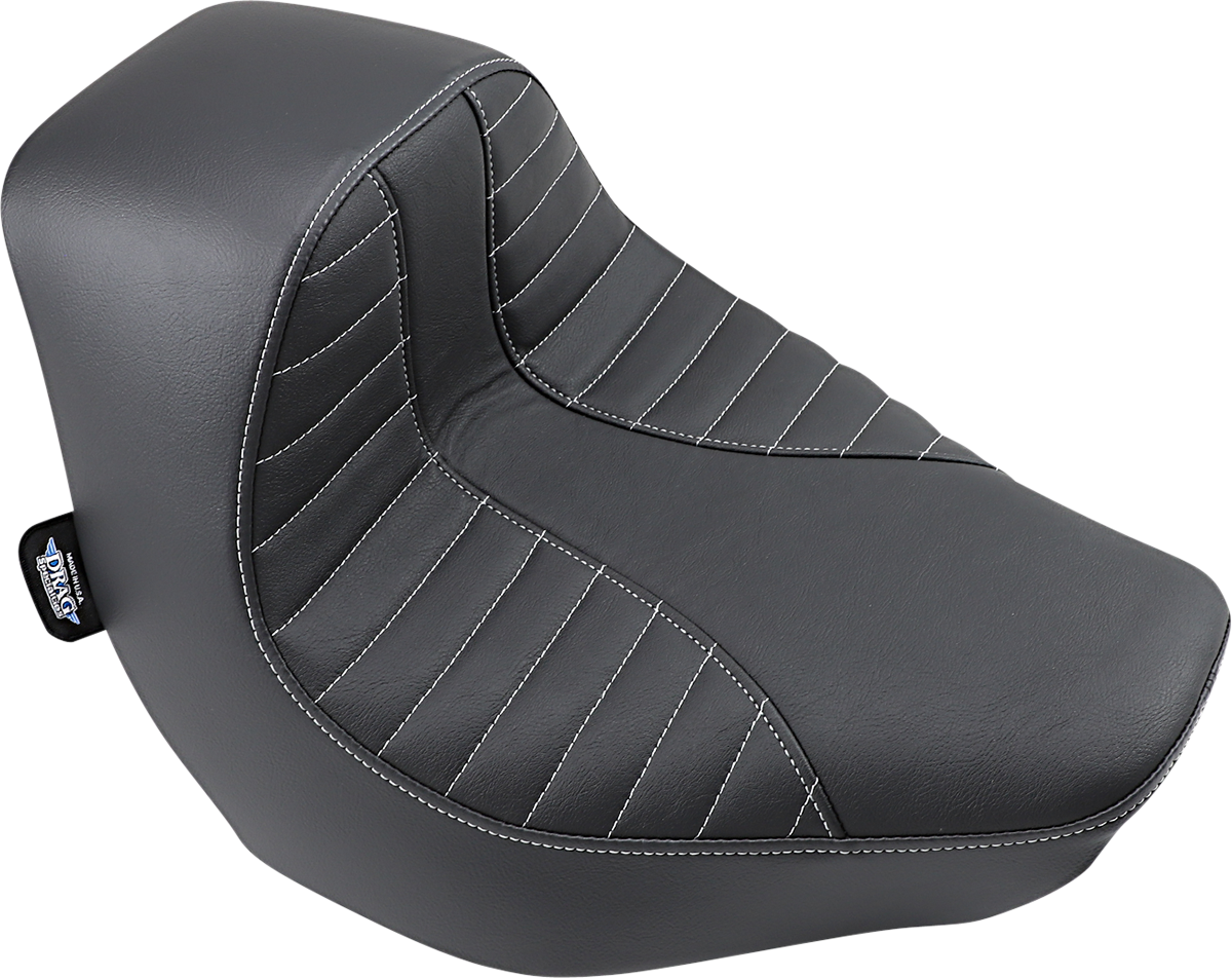 DRAG SPECIALTIES EZ-Solo Seat - Scorpion Stitch - Silver Thread - Vinyl - FXBR/S '18-'22 0802-1273