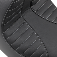 Thumbnail for DRAG SPECIALTIES EZ-Solo Seat - Scorpion Stitch - Silver Thread - Vinyl - FXBR/S '18-'22 0802-1273