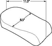 Thumbnail for DRAG SPECIALTIES Rear Solo Seat - Wide - Smooth - FXS/FLS '11-'17 0802-0788