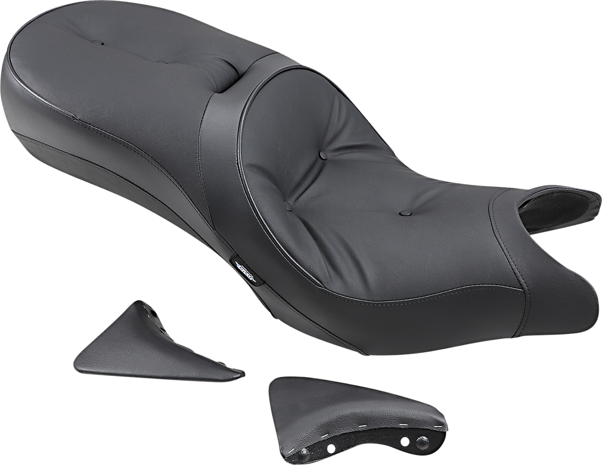 DRAG SPECIALTIES Low-Profile Touring Seat - Pillow Style - Black - Victory '10-'15 0810-1542