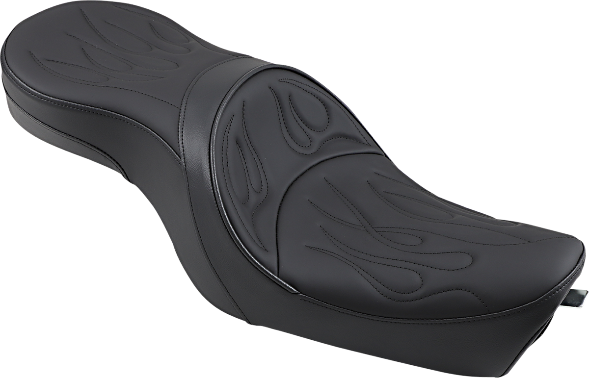 DRAG SPECIALTIES Low Profile Seat - Flame Stitched - XL '04-'22 0804-0260