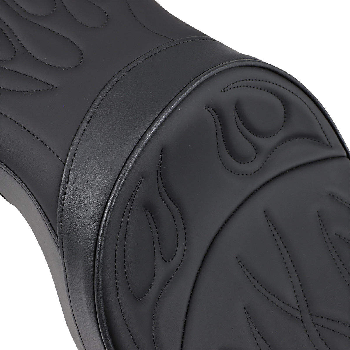 DRAG SPECIALTIES Low Profile Seat - Flame Stitched - XL '04-'22 0804-0260