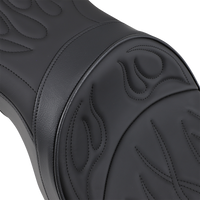 Thumbnail for DRAG SPECIALTIES Low Profile Seat - Flame Stitched - XL '04-'22 0804-0260