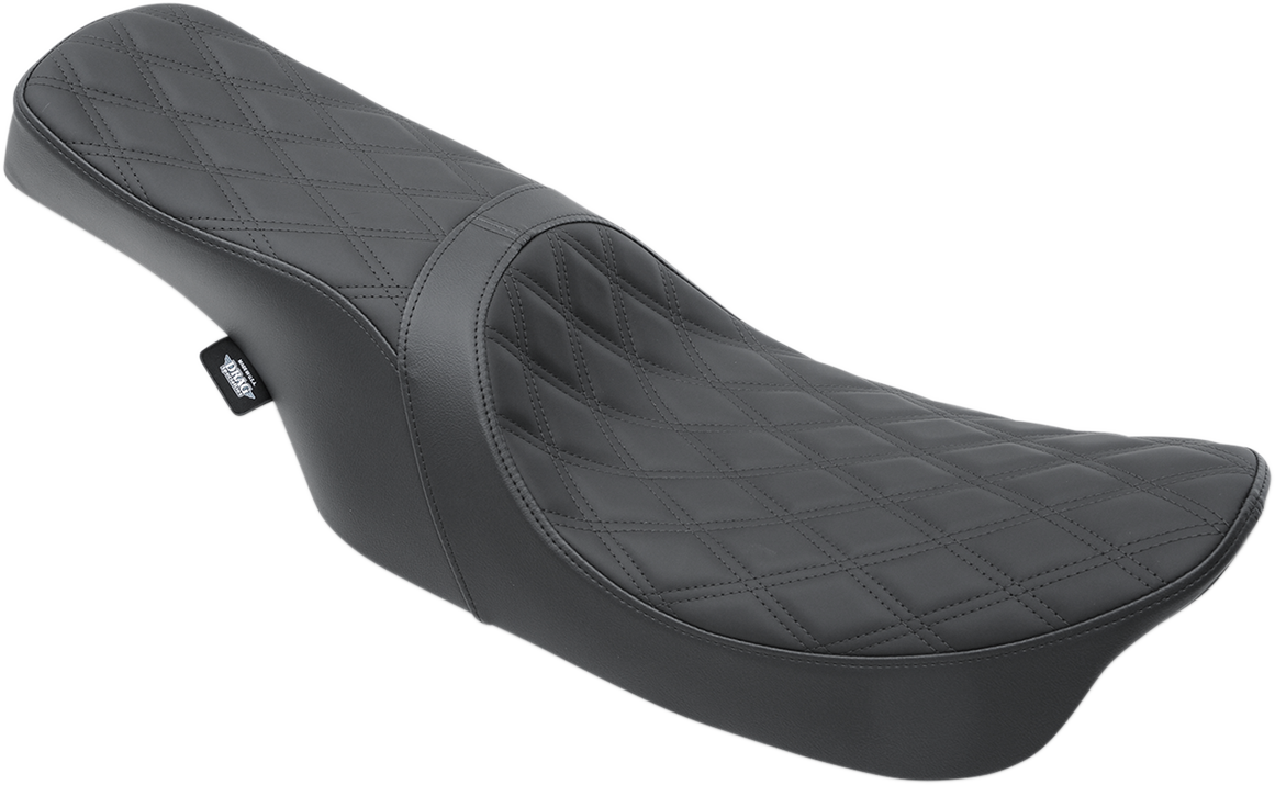 DRAG SPECIALTIES Predator 2-Up Seat - Double Diamond - Black Stitching - FL '99-'07 0801-1154