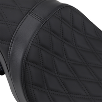 Thumbnail for DRAG SPECIALTIES Predator 2-Up Seat - Double Diamond - Black Stitching - FL '08-'22 0801-1270