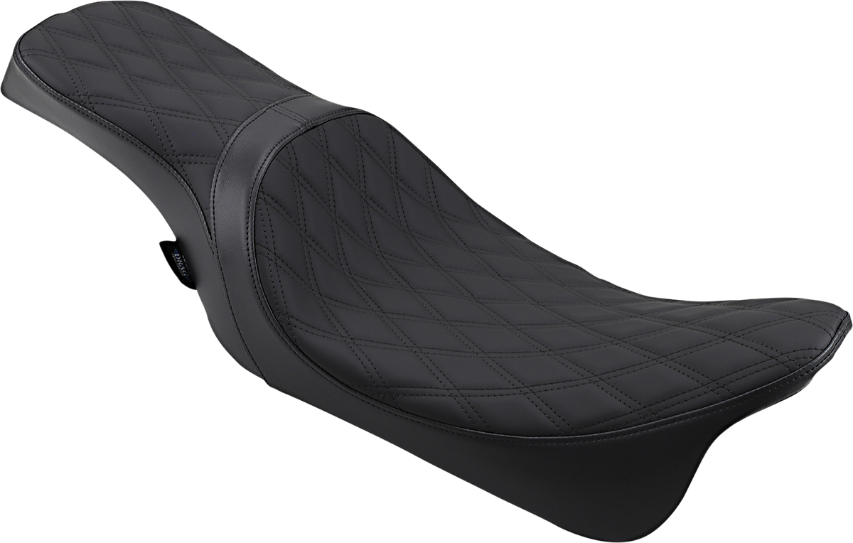 DRAG SPECIALTIES Predator 2-Up Seat - Double Diamond - Black Stitching - FL '08-'22 0801-1270
