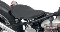 Thumbnail for DRAG SPECIALTIES Seat - Spring Solo - Low-Profile - Small - Black Leather/White Stitching 0806-0028