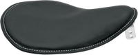 Thumbnail for DRAG SPECIALTIES Seat - Spring Solo - Low-Profile - Small - Black Leather/White Stitching 0806-0028