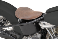 Thumbnail for DRAG SPECIALTIES Seat - Spring Solo - Low-Profile - Small - Distressed Brown Leather 0806-0039