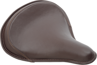 Thumbnail for DRAG SPECIALTIES Seat - Spring Solo - Large - Brown Leather/Perimeter Stitch 0806-0049