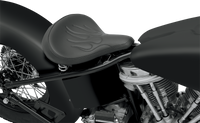 Thumbnail for DRAG SPECIALTIES Seat - Spring Solo - Large - Black Vinyl/Flame Stitched 0806-0051