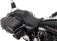 Thumbnail for DRAG SPECIALTIES Predator III 2-Up Seat - Double Diamond - Black Thread - FL '08-'22 0801-1304