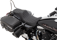 Thumbnail for DRAG SPECIALTIES Predator III 2-Up Seat - Double Diamond - Silver Thread - FL '08-'22 0801-1305