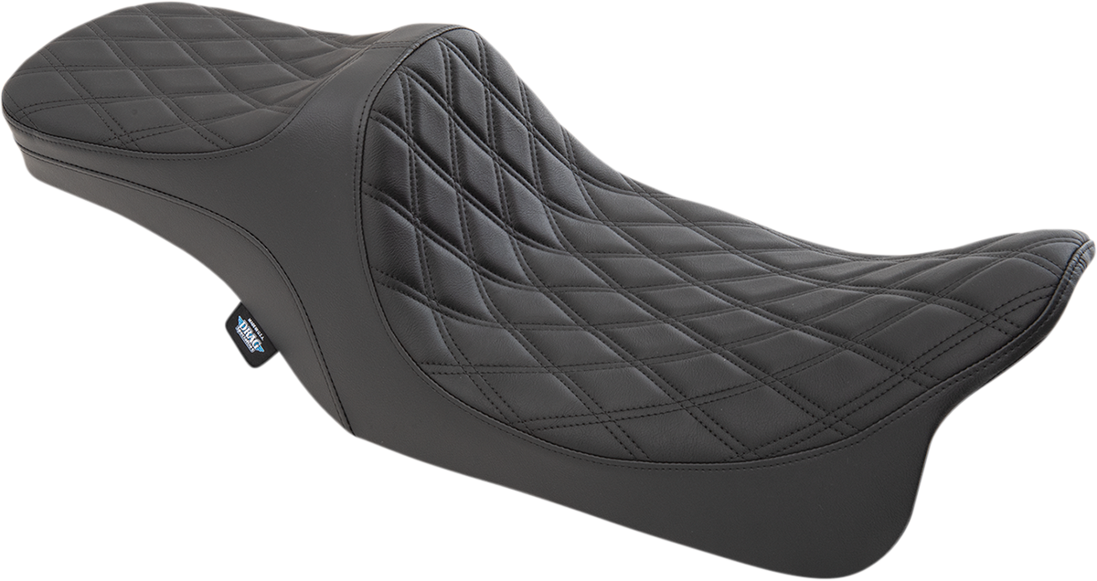 DRAG SPECIALTIES Predator III 2-Up Seat - Double Diamond - Black Thread - FL '99-'07 0801-1308