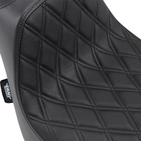 Thumbnail for DRAG SPECIALTIES Predator III Seat - Double Diamond - Black Stitched - FXFB/S '18-'22 0802-1072