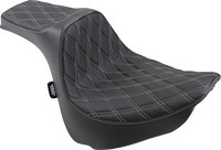Thumbnail for DRAG SPECIALTIES Predator III Seat - Double Diamond - Silver Stitched - FXFB/S '18-'22 0802-1073