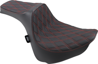 Thumbnail for DRAG SPECIALTIES Predator III Seat - Double Diamond - Red Stitched - FXFB/S '18-'22 0802-1074