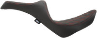 Thumbnail for DRAG SPECIALTIES Predator III Seat - Double Diamond - Red Stitching - FL/FX '18-'22 0802-1147