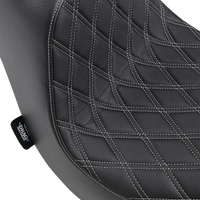 Thumbnail for DRAG SPECIALTIES Predator III Seat - Double Diamond - Silver Stitching - FLFB/S '18-'22 0802-1189
