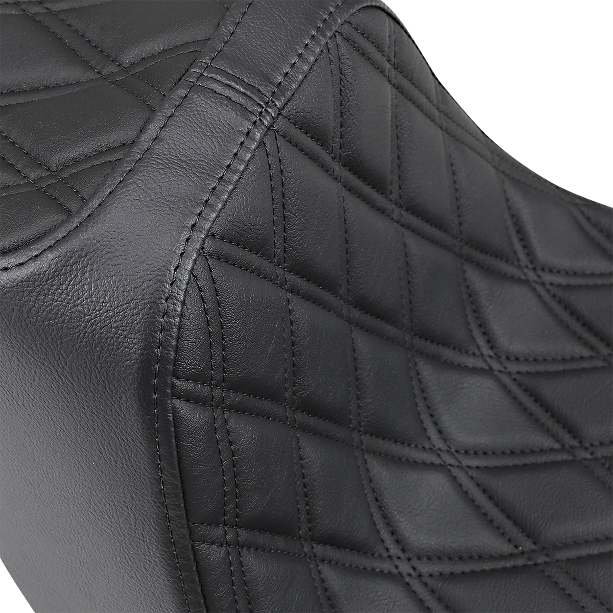 DRAG SPECIALTIES Predator III Seat - Double Diamond - Black Stitching - FXBR/S '18-'22 0802-1267