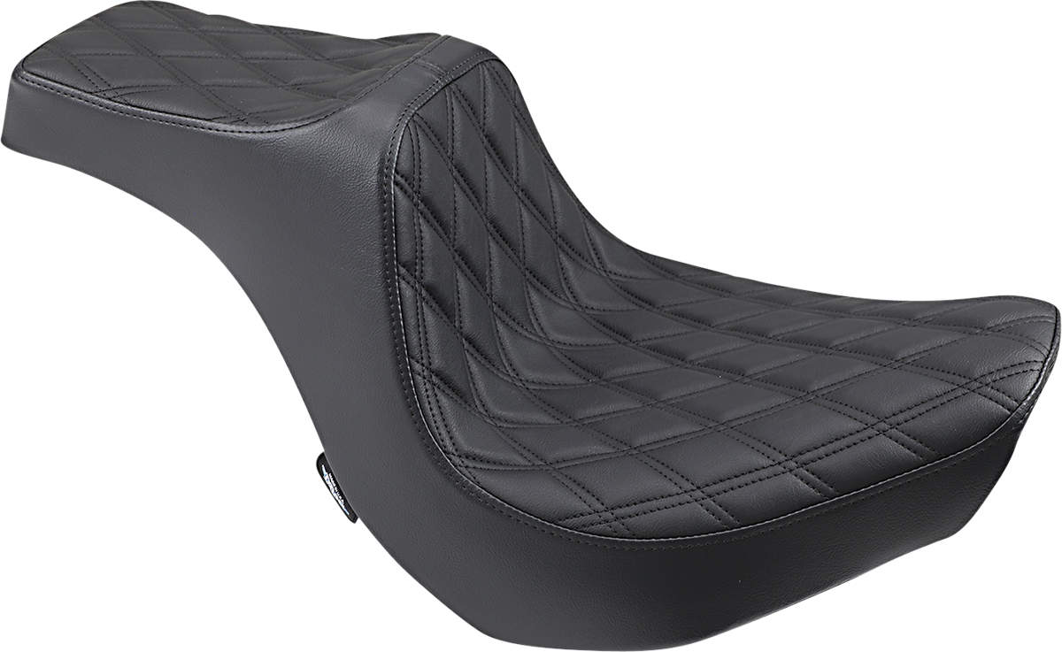 DRAG SPECIALTIES Predator III Seat - Double Diamond - Black Stitching - FXBR/S '18-'22 0802-1267
