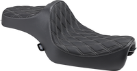 Thumbnail for DRAG SPECIALTIES Predator III Seat - Double Diamond - Silver Stitching - XL '04-'22 0804-0735