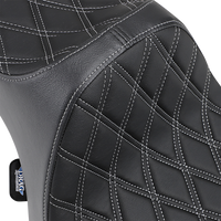 Thumbnail for DRAG SPECIALTIES Predator III Seat - Double Diamond - Silver Stitching - XL '04-'22 0804-0735