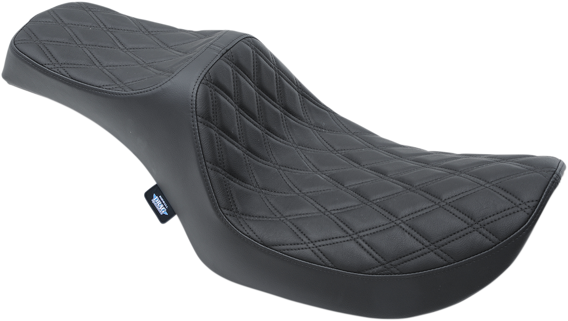 DRAG SPECIALTIES Predator III Seat - Double Diamond - Black Stitching - FXR '82-'00 0805-0135