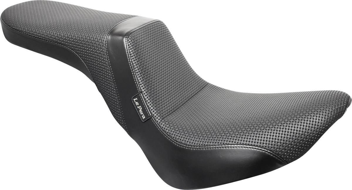 LE PERA Daytona 2-Up Seat - Without Backrest - Basketweave - Black - Softail '18-'22 LYB-543BW