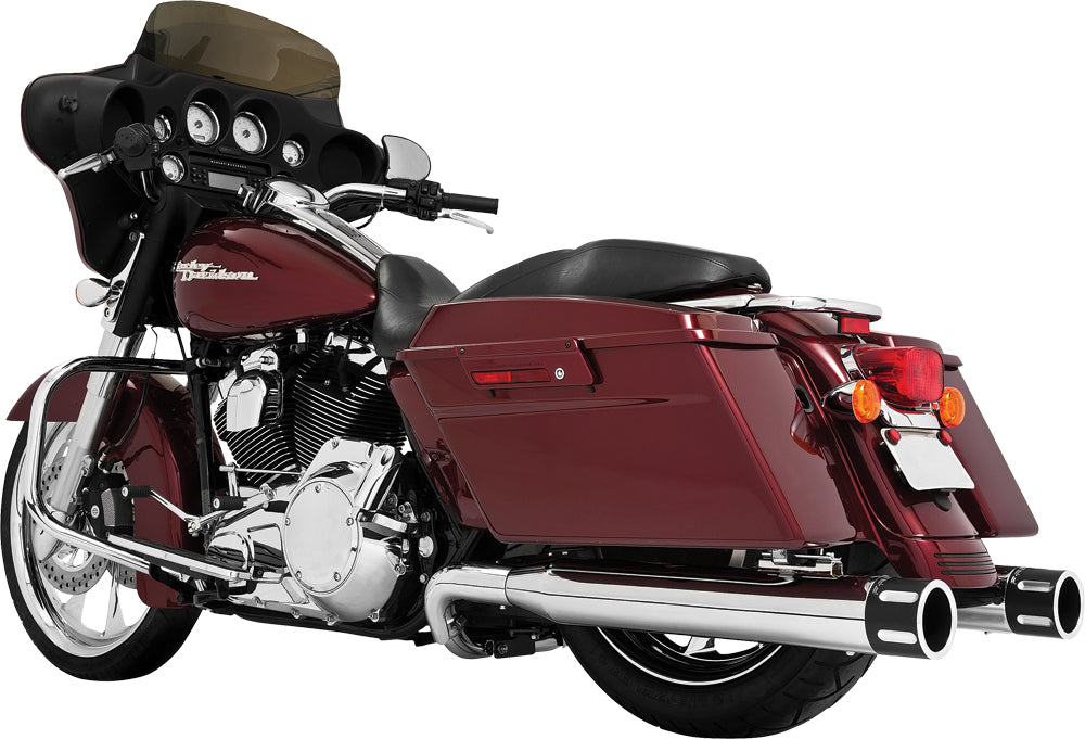 Eagle Slip On 4.5" Chrome W/Blk Tip `09 16 Flt/H