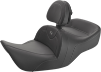 Thumbnail for SADDLEMEN Roadsofa* Seat - Carbon Fiber - Includes Backrest - Black - GL H01-07-185BR