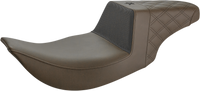Thumbnail for SADDLEMEN Unknown Industries Seat - Front Carbon Fiber/Black Gripper Lumbar/Rear Lattice Stitch - FL UN97-06-173BR