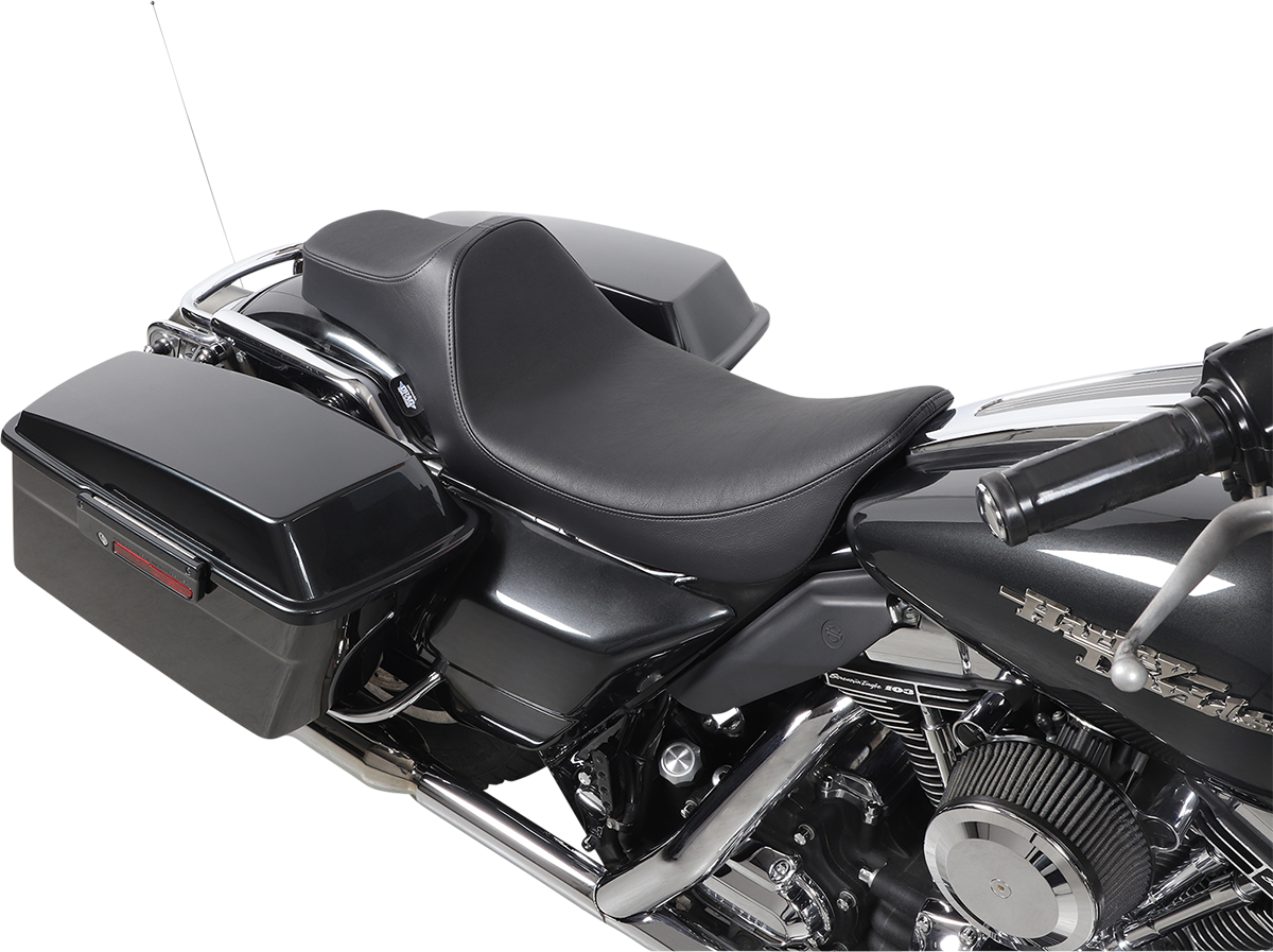 DRAG SPECIALTIES Extended Reach Predator III Seat - Smooth - Black - FL '99-'07 08011368