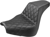 Thumbnail for SADDLEMEN Step-Up Seat - Front Lattice Stitch - Black - FXBR/S '18-'20 818-31-172