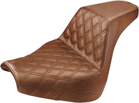 Thumbnail for SADDLEMEN Step-Up Seat - Front Lattice Stitch - Brown - FXBR/S '18-'20 818-31-172BR