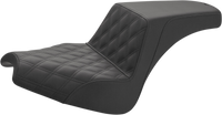 Thumbnail for SADDLEMEN Step-Up Seat - Front Lattice/Rear Smooth - Black - Chief I21-04-172