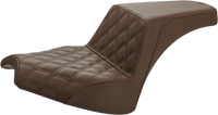 Thumbnail for SADDLEMEN Step-Up Seat - Front Lattice/Rear Smooth - Brown - Chief I21-04-172BR