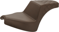 Thumbnail for SADDLEMEN Step-Up Seat - Front Smooth/Rear Lattice - Brown - Chief I21-04-173BR