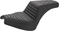 Thumbnail for SADDLEMEN Step-Up Seat - Front Tuck-n'-Roll/Rear Lattice - Black - Chief I21-04-176