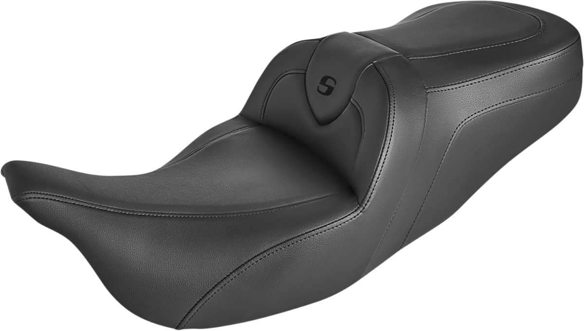 SADDLEMEN Roadsofa* Seat - without Backrest - Black/Black Stitching - FLH/FLT '08-'23 808-07B-187