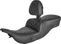 Thumbnail for SADDLEMEN Roadsofa* Seat - without Backrest - Full Lattice Stitch - Heated - '99-07 FL 897-07-182BRHC