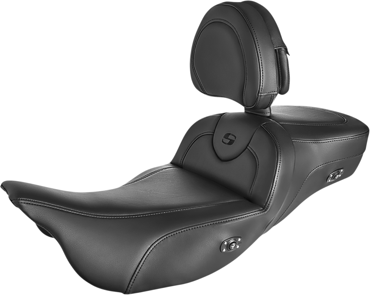 SADDLEMEN Roadsofa* Extended Reach Heated Seat - Black - w/ Backrest 808-07B-188BRHC