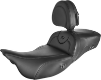 Thumbnail for SADDLEMEN Roadsofa* Extended Reach Heated Seat - Black - w/ Backrest 808-07B-188BRHC
