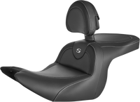 Thumbnail for SADDLEMEN Roadsofa* Carbon Fiber Seat - Carbon Fiber - with Backrest - GL1800 '18-'23 H18-07-185BR