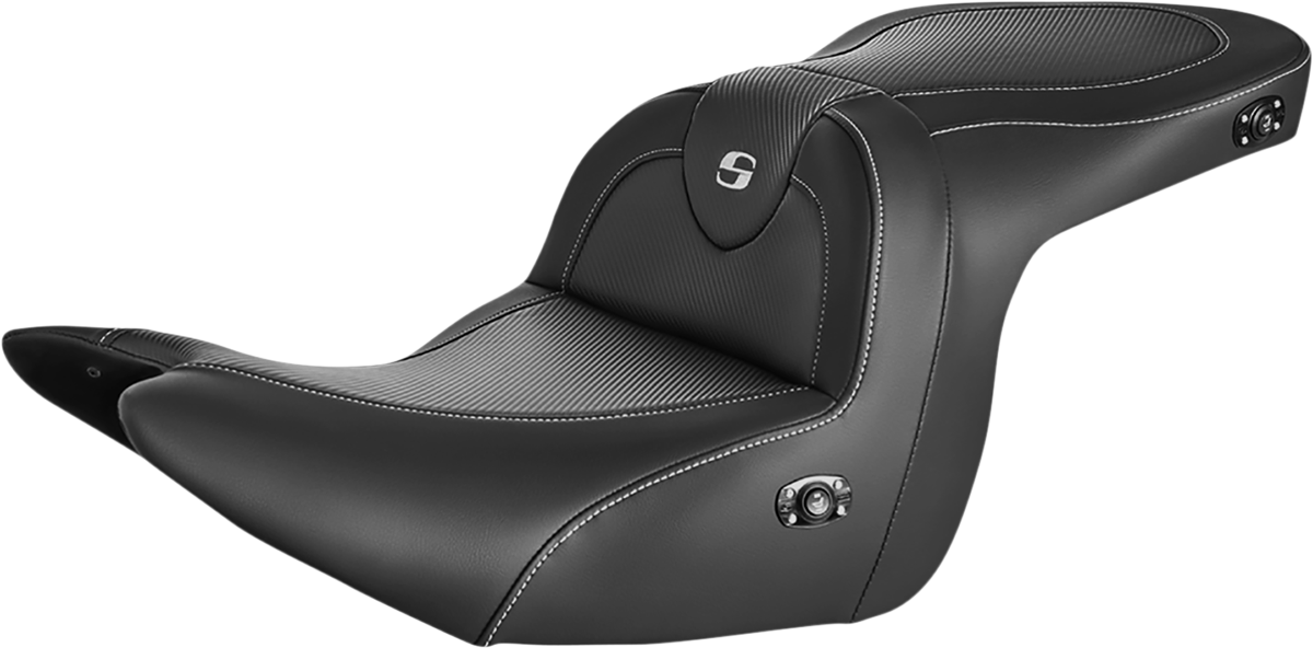SADDLEMEN Roadsofa* Carbon Fiber Heated Seat - Black - without Backrest - GL1800 '18-'23 H18-07-185HCT
