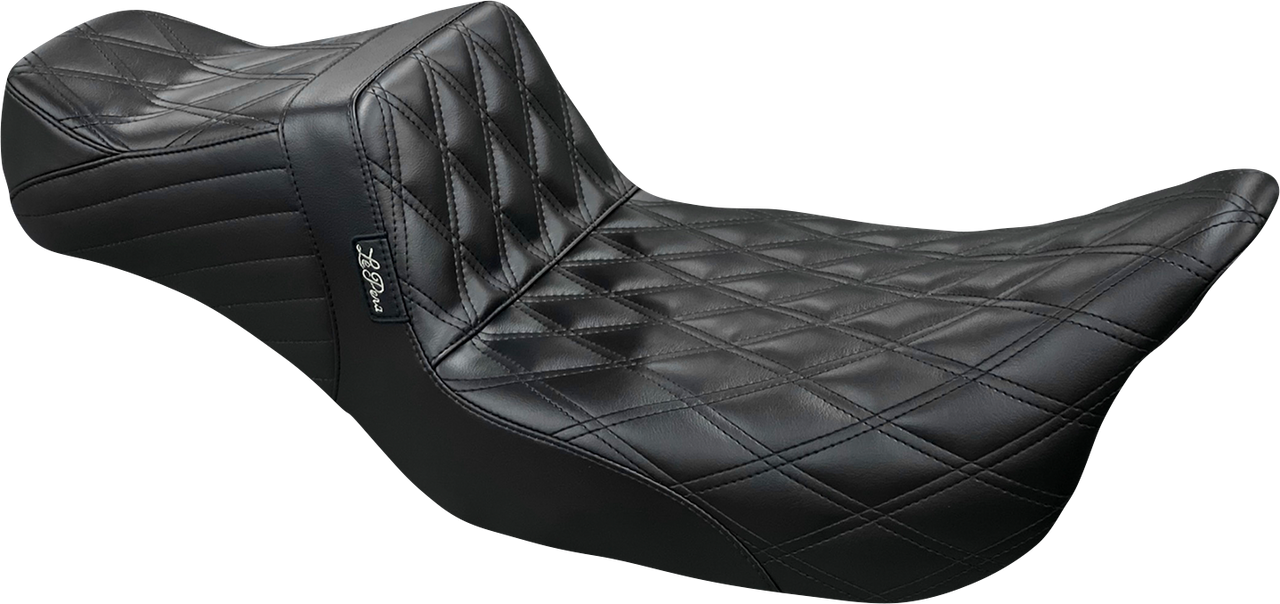 LE PERA Tailwhip Daddy Long Legs Seat - Double Diamond - Black - Touring '08-'23 LK-587DLDD