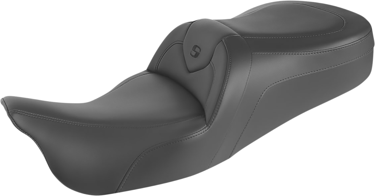 SADDLEMEN RoadSofa* Seat - Without Backrest - Black w/Black Stitching - Trikes 808-07B-187T