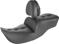 Thumbnail for SADDLEMEN Pillow-Top Roadsofa* Seat - with Backrest - Black - FLH '99-'07 897-06-181BR
