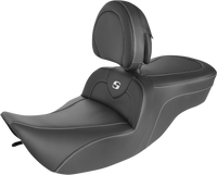 Thumbnail for SADDLEMEN Roadsofa* Seat - Carbon Fiber - With Backrest 897-06-185BR