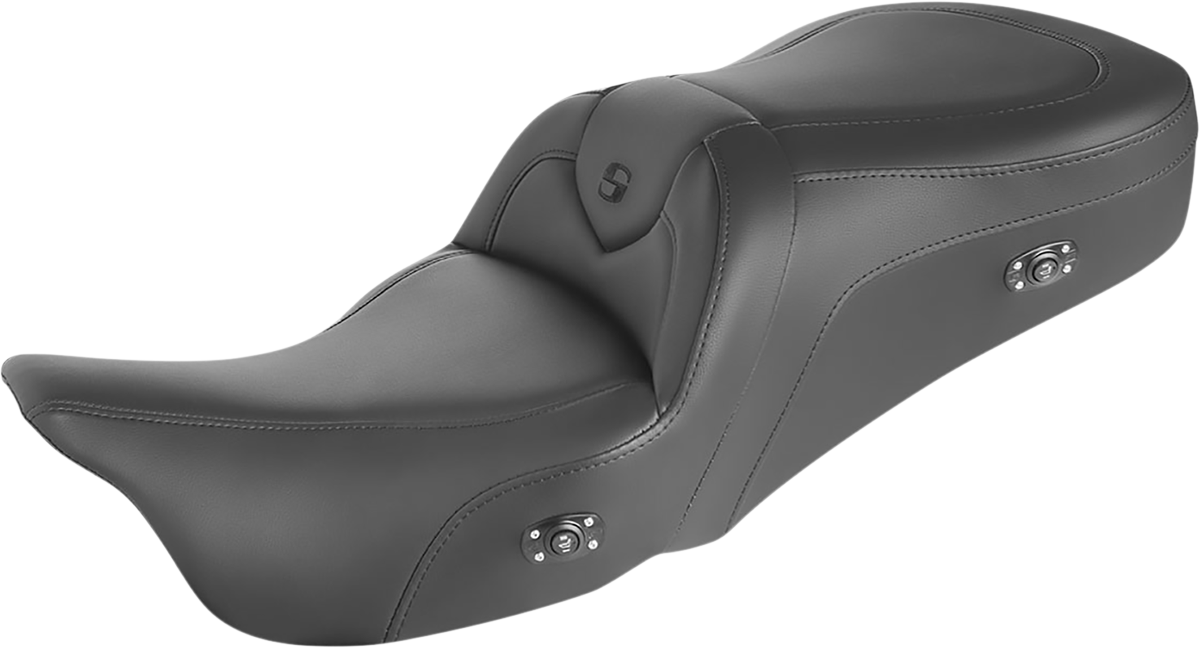 SADDLEMEN Heated RoadSofa* Seat - Without Backrest - Black W/Black Stitching 897-06-187HCT